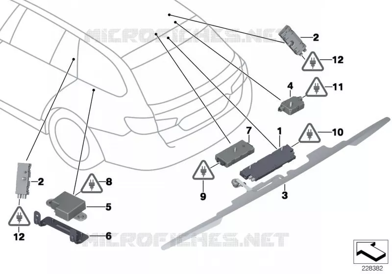 Pièces dantenne Diversity BMW BMW Série 5 2010 528i N 528i