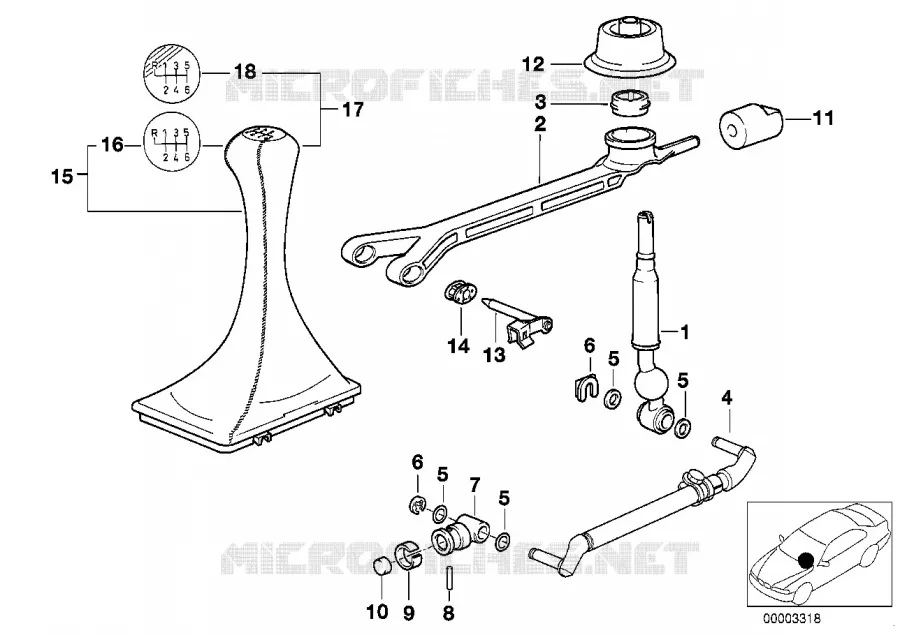 Pièces de commande de vitesses BMW BMW Série 8 1995 840Ci M 840Ci