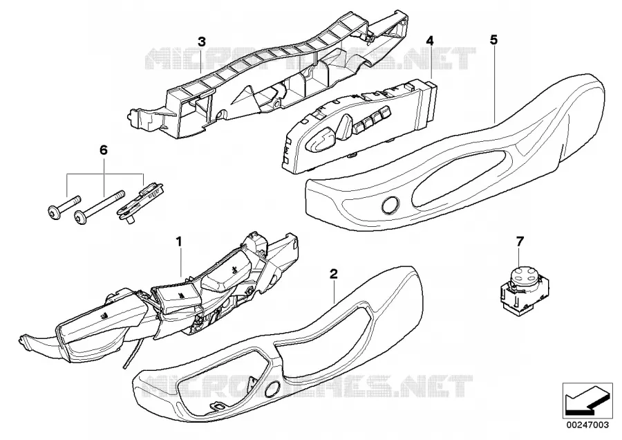 Pieces de commandes de siege avant BMW BMW X3 2006 X3 3.0sd N X3 3.0sd