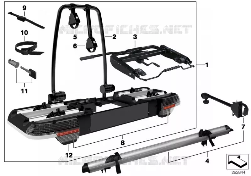 Porte-vélos attelage de remorque BMW BMW Série 7 2007 730Li A 730Li