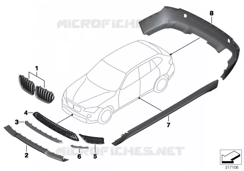 Postéquipement X-Line LCI 07/2012 BMW BMW X1 2011 X1 20d ed N X1 20d ed