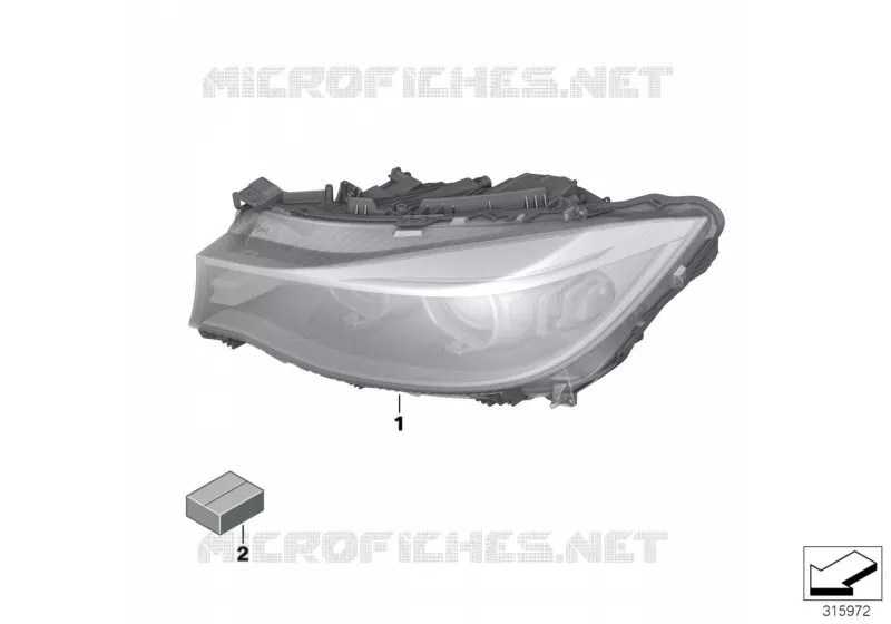 Projecteur BMW BMW Série 3 2012 320d N 320d