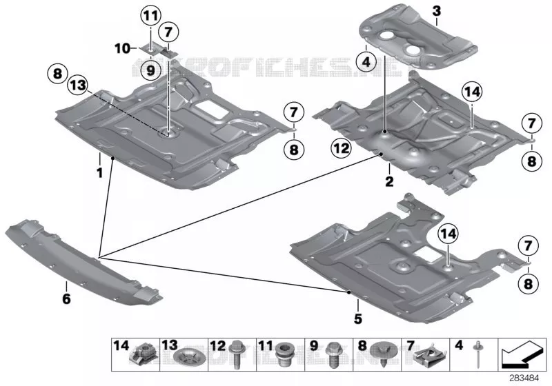 Protection de compartiment moteur BMW BMW Série 5 2009 523i N 523i