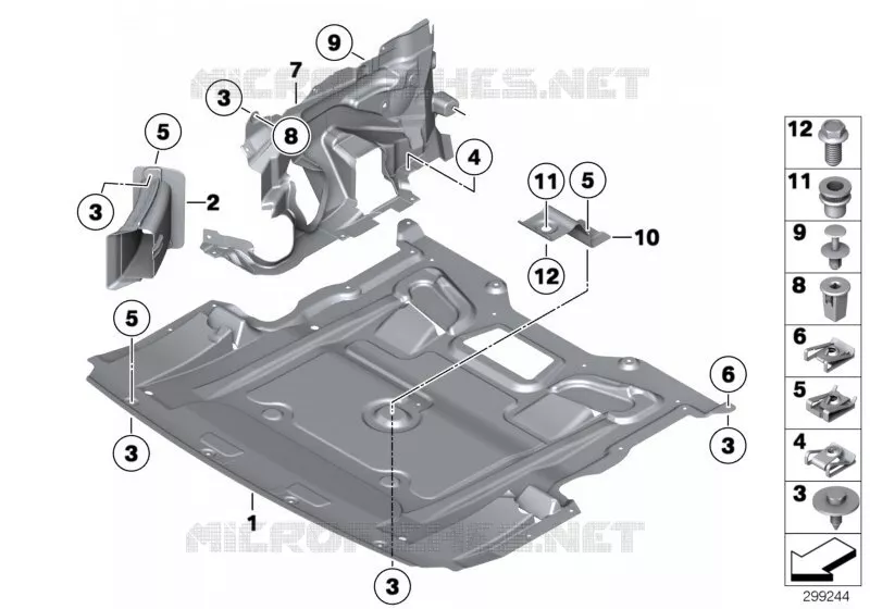 Protection de compartiment moteur BMW BMW Série 7 2009 760LiS A 760LiS