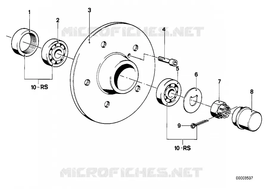 Support de roue BMW BMW Série 6 1976 633CSi M 633CSi