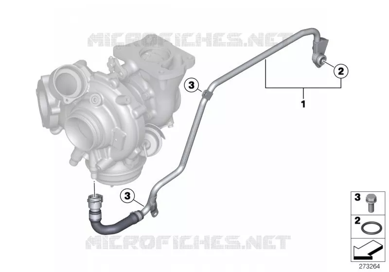 Système de refroid. turbocompresseur BMW BMW Série 7 2012 740d A 740d