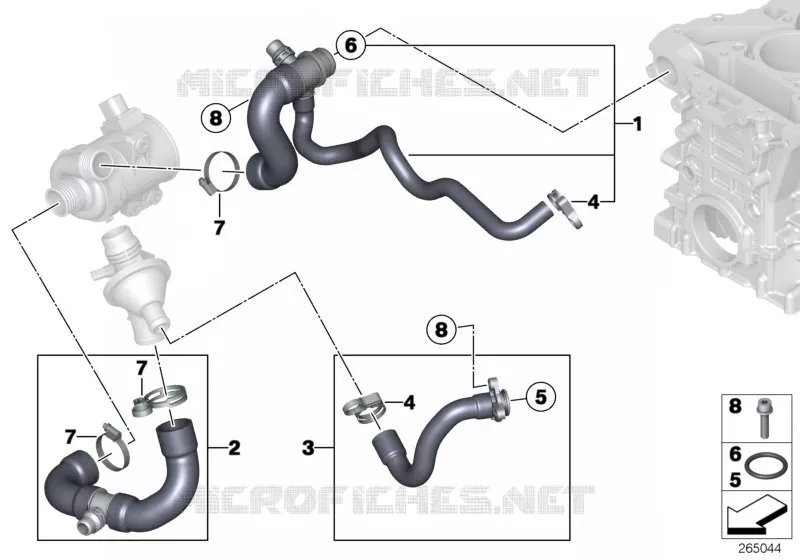 Systeme de refroidissement - durit BMW BMW Série 2 2014 220i N 220i