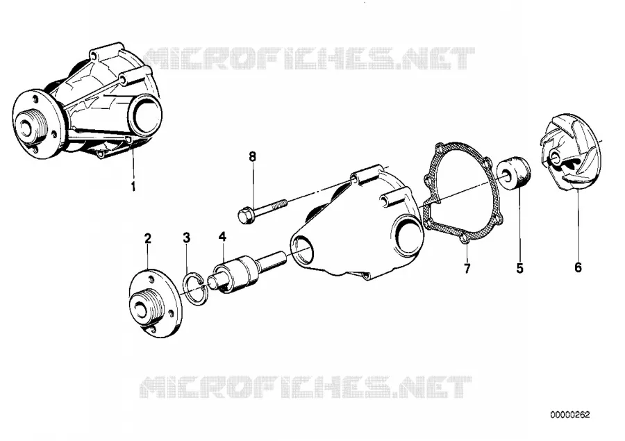 Systeme de refroidissement-pompe a eau BMW BMW Série 5 1988 M5 3.6 M M5 3.6
