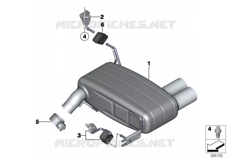 Système de silencieux BMW BMW Série 3 2006 320d N 320d