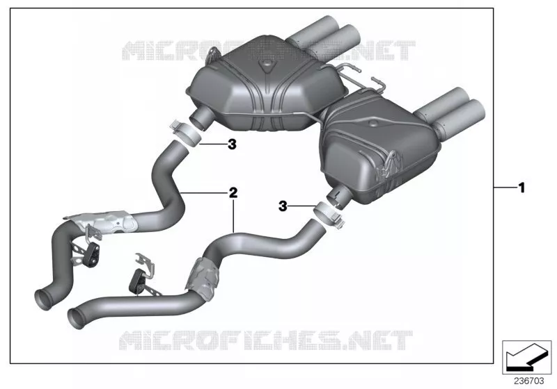 Système de silencieux M Performance BMW BMW Série 3 2009 M3 N M3