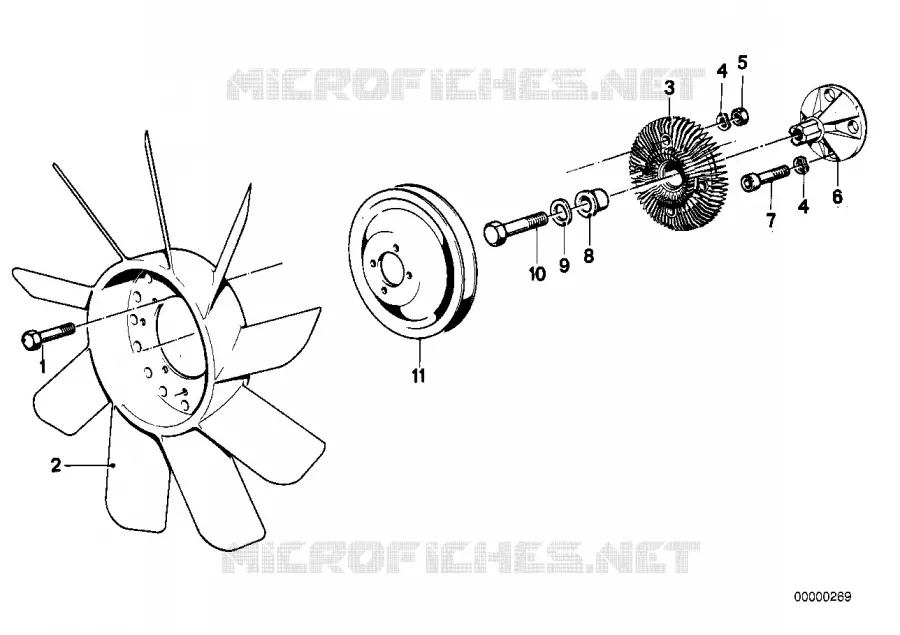 Systeme refroidiss.coupleur/ventilateur BMW BMW CLASSIC 2.5CS-3.0CSL 1973 3.0CS M 3.0CS