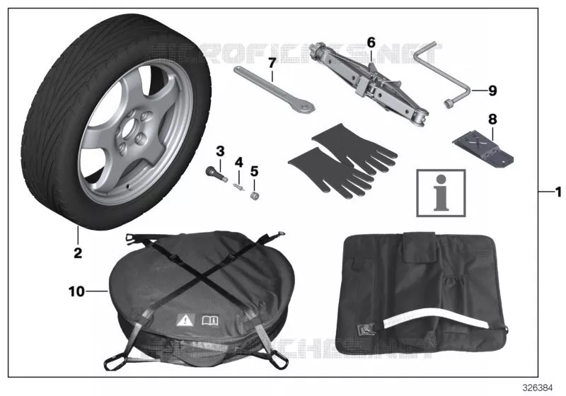 Système roue de secours BMW BMW Série 7 2007 730Ld A 730Ld