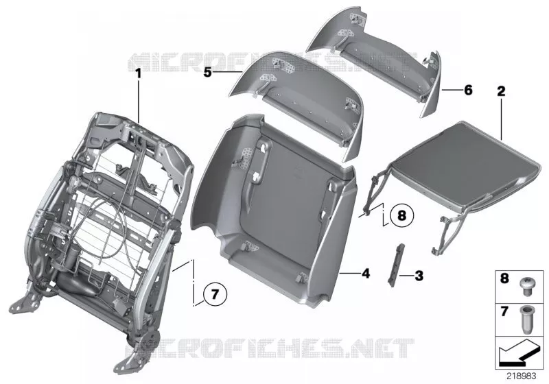 Tablette rabattable de siège avant BMW BMW Série 7 2008 730Ld A 730Ld