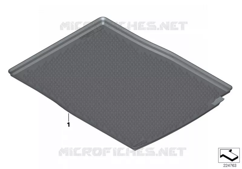 Tapis de coffre sur mesure BMW BMW Série 7 2008 730Li A 730Li
