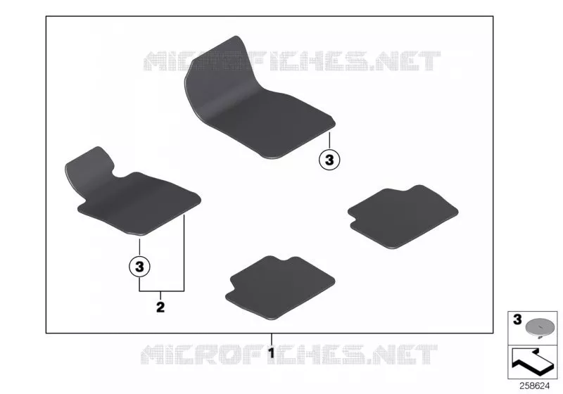 Tapis de sol Velours BMW BMW Série 3 2011 320d N 320d