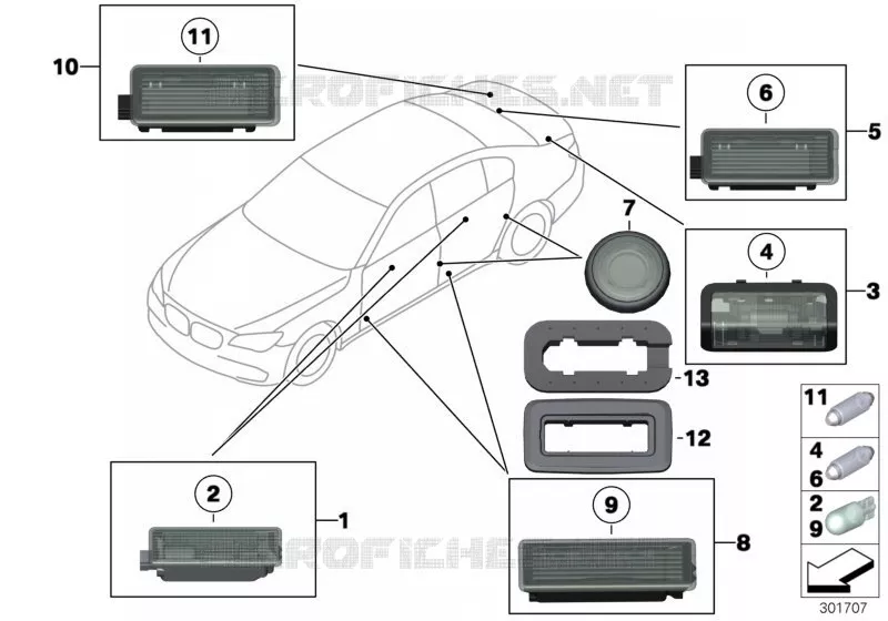 Témoins divers BMW BMW Série 7 2008 730Li A 730Li