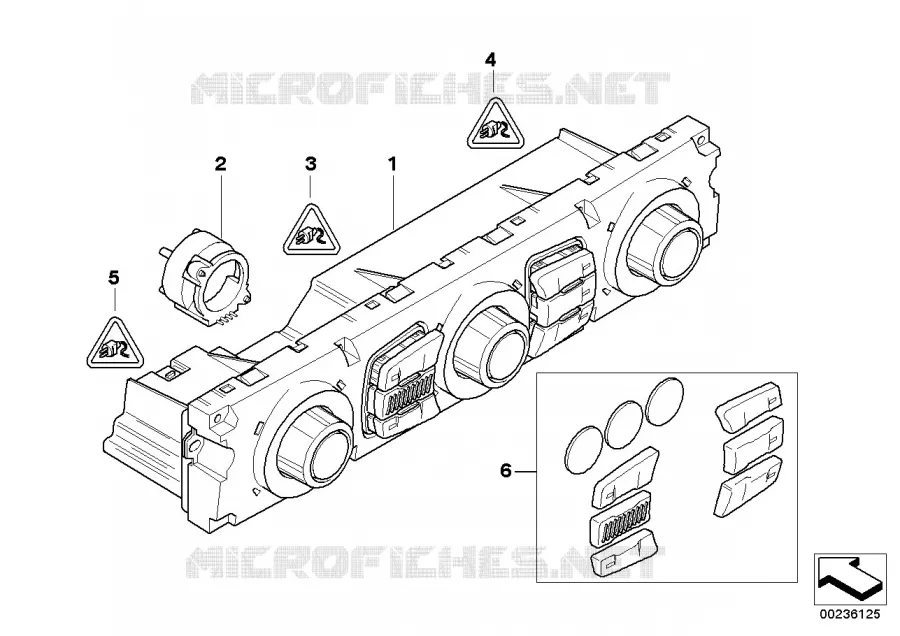 Unité commande climatiseur autom., High BMW BMW Série 5 2004 525xi N 525xi