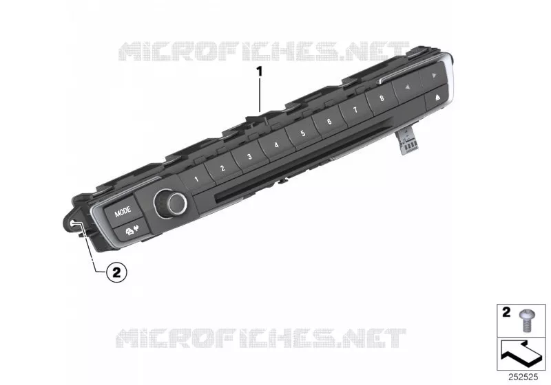 Unité de commande audio chrome BMW BMW Série 3 2011 320d N 320d