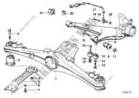 Cadre auxiliere arriere/suspension roues pour BMW 728iS