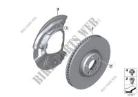 Frein de roue av disque de frein pour BMW X6 50iX 4.0