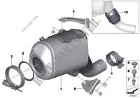 Pot catalytique/Filtre particules Diesel pour BMW 330xd