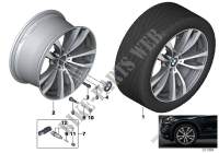 Roue all. BMW M rayons doubl. 469 20\ pour BMW X5 25dX