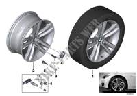 Roue all. BMW doubles rayons 397   18\ pour BMW 328i