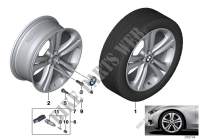 Roue all. BMW doubles rayons 401   19\ pour BMW 330d