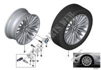 Roue all. BMW rayons multiples 416 18\ pour BMW 318d