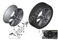 Roue alliage BMW rayons doubles 361 20\ pour BMW 335i
