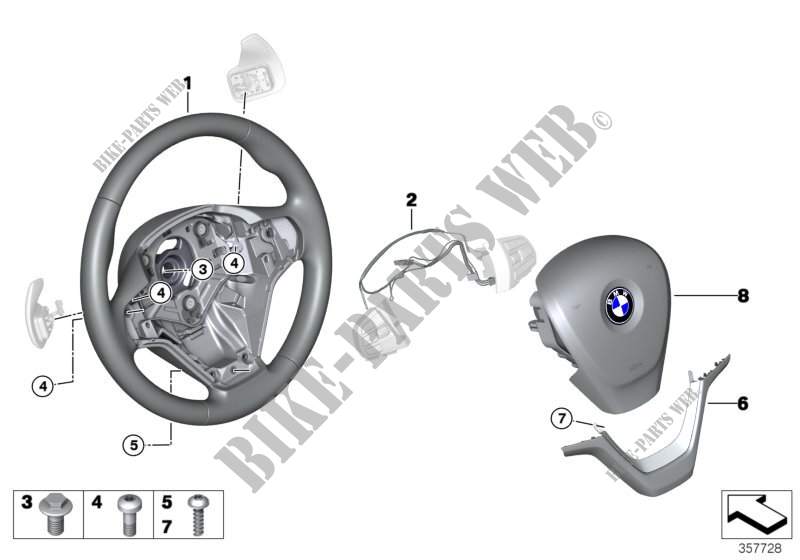 Airbag volant sport avec manettes pour BMW X6 50iX 4.4