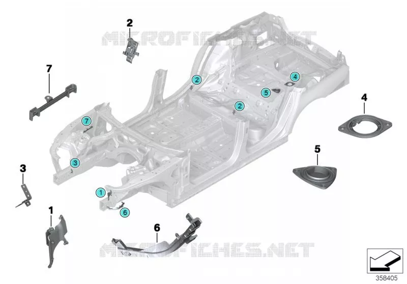 Attache-câble BMW BMW Série 7 2007 750Li A 750Li