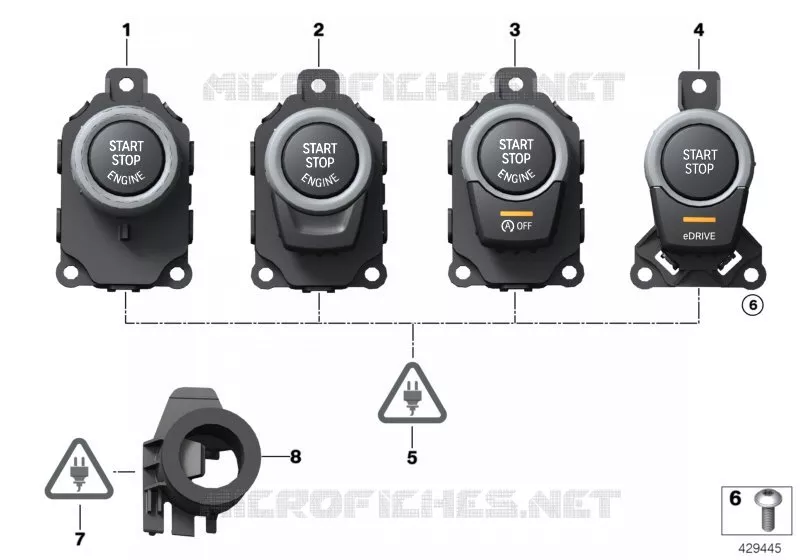 Bouton Start/Stop et bobine démarr. sec. BMW BMW Série 7 2007 750Li A 750Li