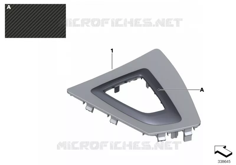 Cache sélecteur rapports M Performance BMW BMW Série 3 2012 320d N 320d