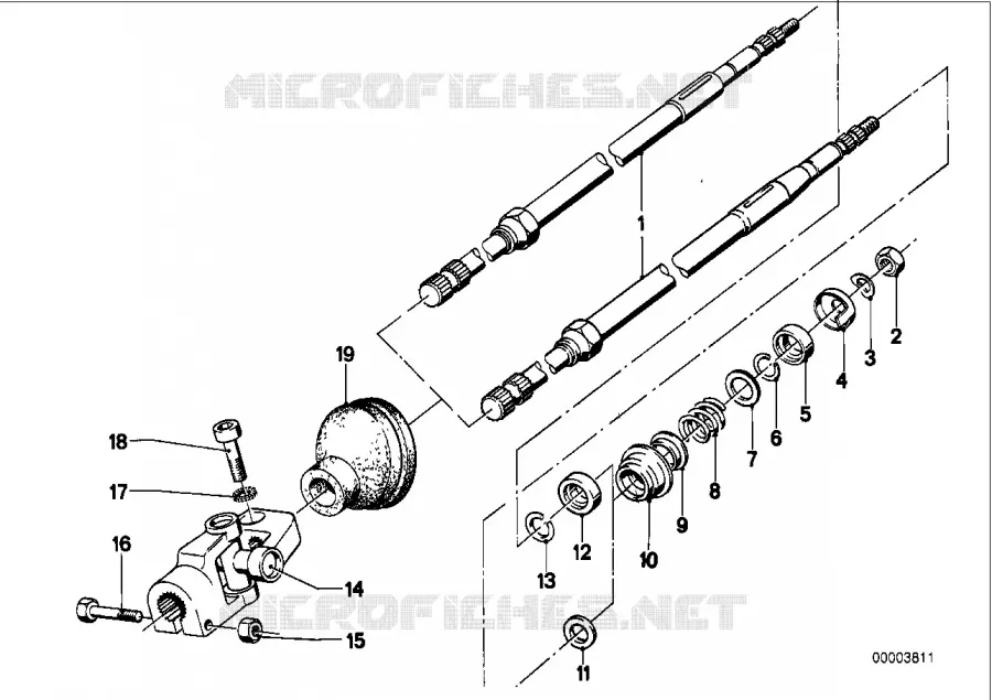 Colonne de direct.-arbre col.direct. BMW BMW Série 6 1982 628CSi M 628CSi