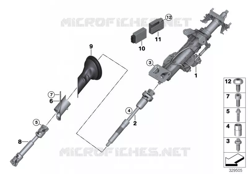 Colonne direction élect./arbre direction BMW BMW X5 2014 X5 25dX A X5 25dX