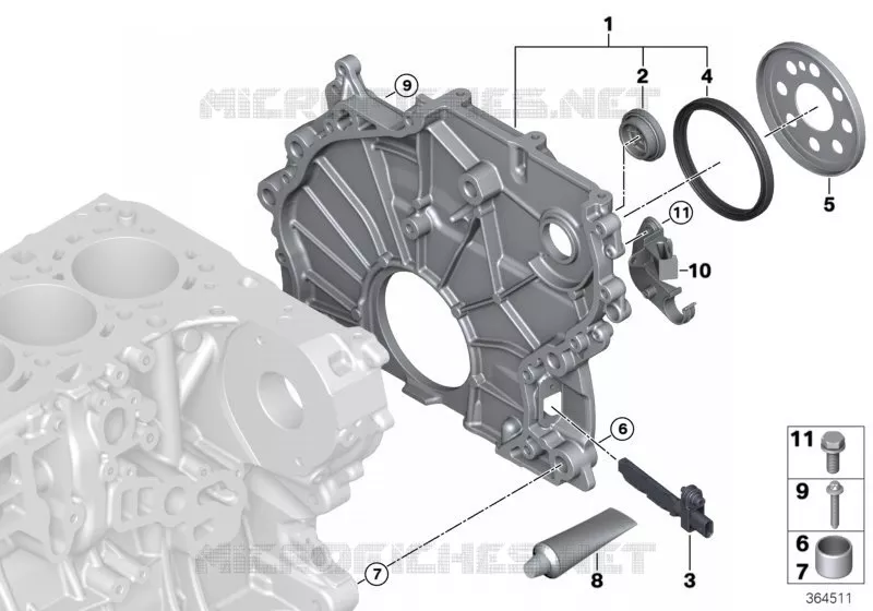 Couvercle de carter de distribution BMW BMW X2 2017 X2 18d N X2 18d