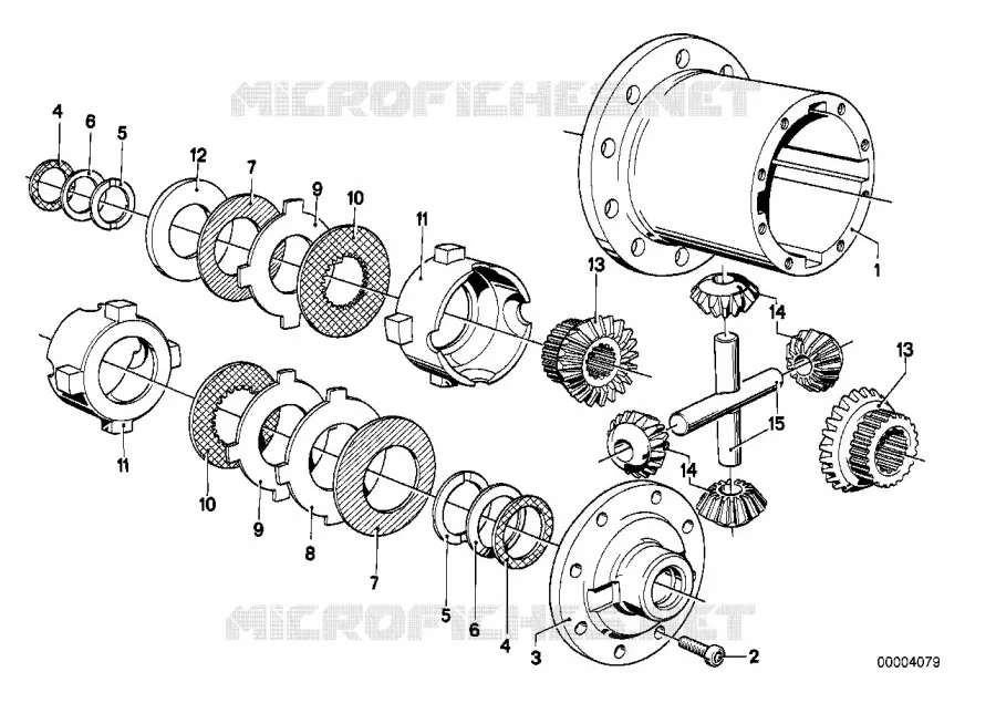 Detail pieces differentiel autobloquant BMW BMW Série 6 1981 628CSi M 628CSi