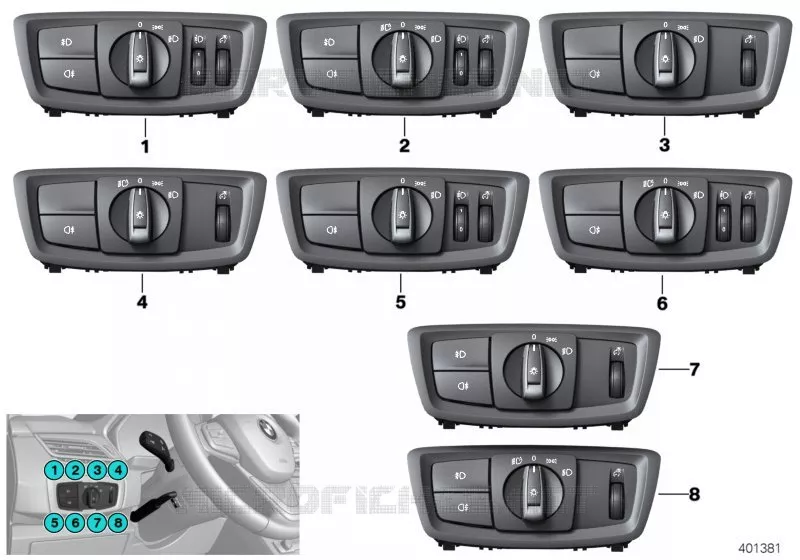 Dispositif de commande lumière BMW BMW X1 2019 X1 20d N X1 20d