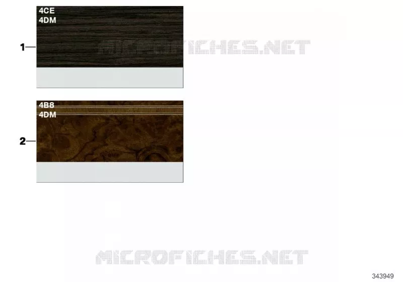 Echantillons inserts décor. Luxury Line BMW BMW Série 3 2013 335dX N 335dX