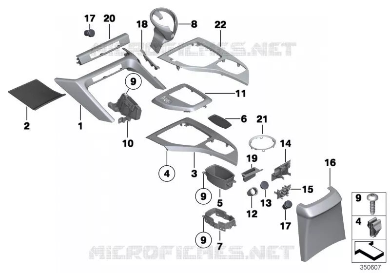 Elément rapporté console centrale BMW BMW X1 2012 X1 16i N X1 16i