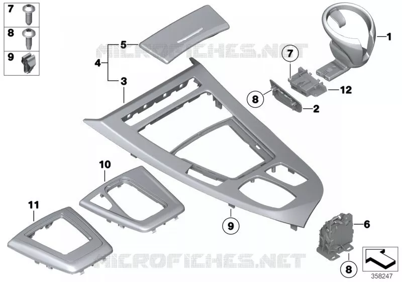Elément rapporté console centrale BMW BMW Z4 2008 Z4 35i N Z4 35i