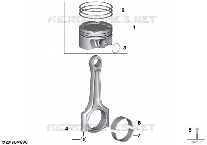 Embiellage-bielle/piston BMW BMW X2 2017 X2 20d N X2 20d