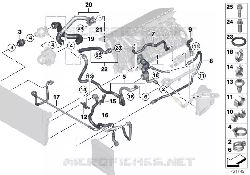 Flexibles système de refroidissement BMW BMW Série 7 2007 740Li A 740Li