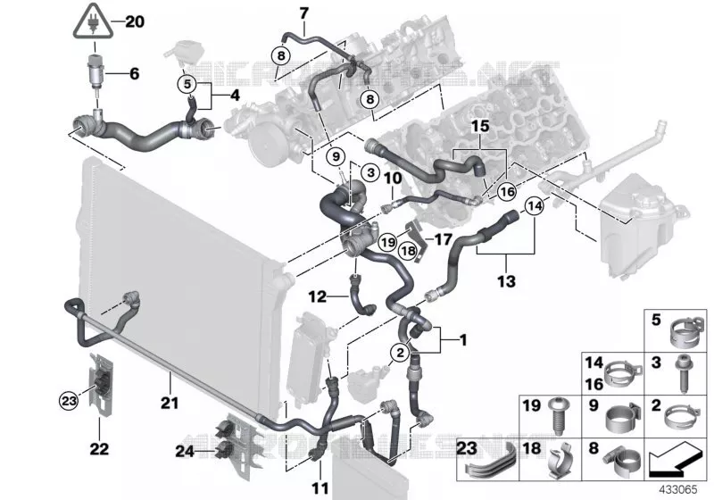 Flexibles système de refroidissement BMW BMW Série 7 2007 750Li A 750Li
