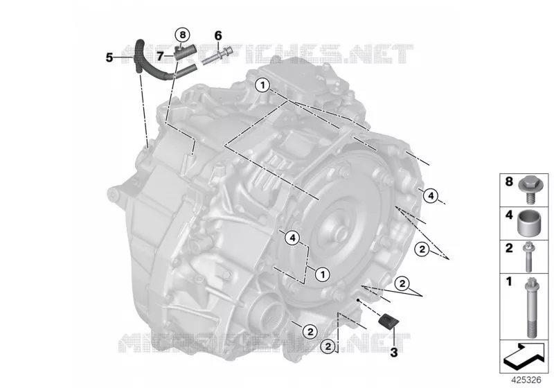 GA8F22AW BV fixation/éléments rapportés BMW BMW Série 2 2018 218d N 218d