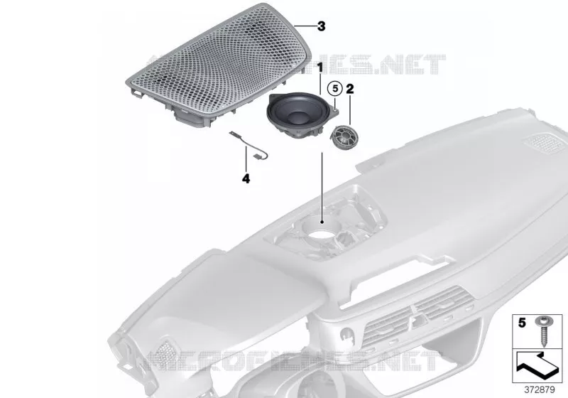 Haut-parleur tableau de bord BMW BMW Série 7 2018 740Li A 740Li