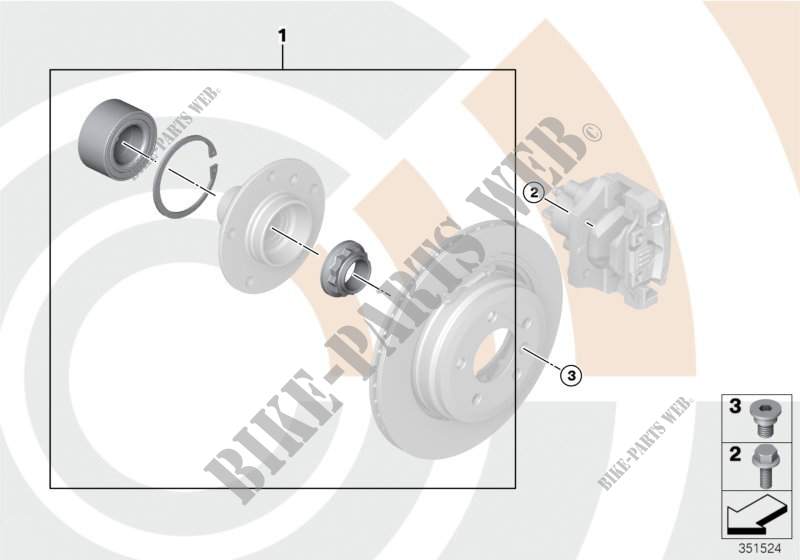Kit roulement de roue arr. / Value Line pour BMW 735iL