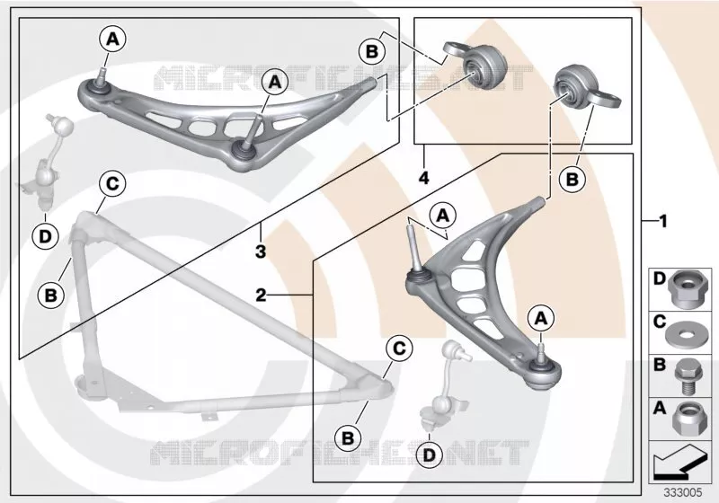 Kit service bras transversal/Value Line BMW BMW Série 3 1999 330d N 330d