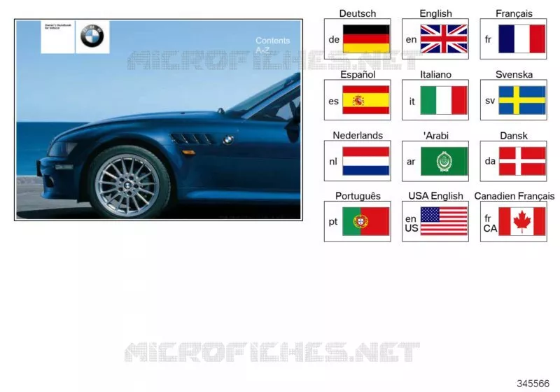 Notice dutilisation E36/7 BMW BMW Z3 1996 Z3 M3.2 N Z3 M3.2